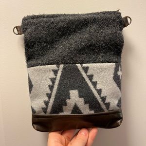 Handmade Wool & Leather Cross Body Purse